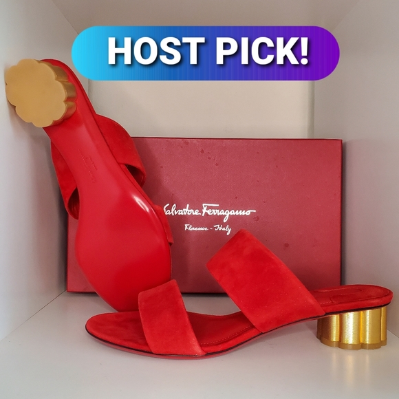 Salvatore Ferragamo Red Sole Red Suede 